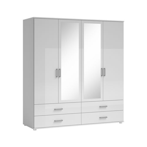 Armoire 4 portes 4 tiroirs L. 180 cm IVAR blanc