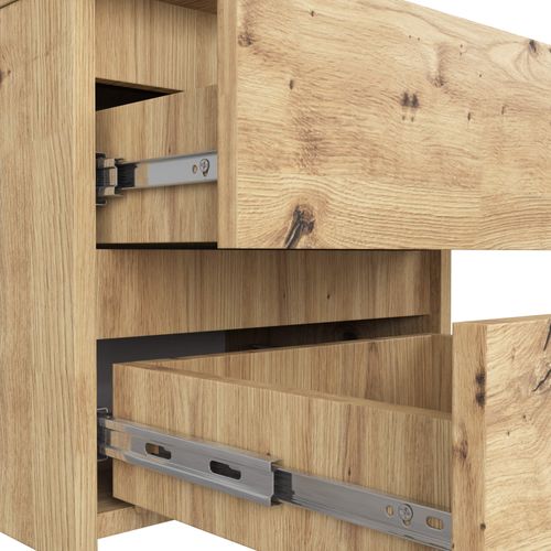 Akord Chevet 2 Tiroirs Chêne Artisan 40x35x40