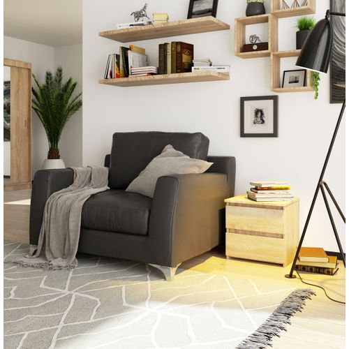 Akord Chevet 2 Tiroirs Chêne Sonoma 40x35x40