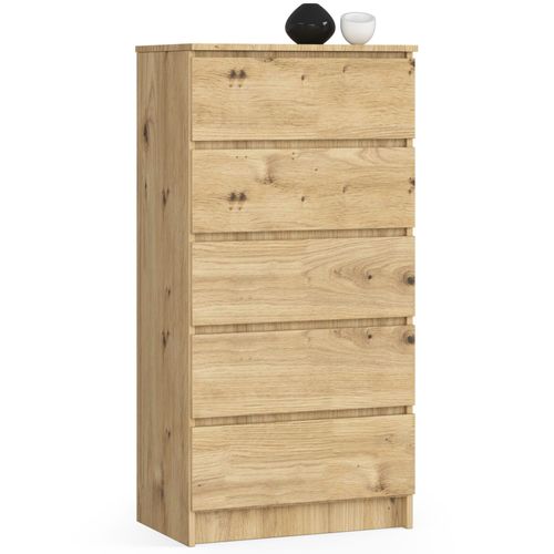 Akord Dressoir 5 Tiroirs Chêne Artisan 60x40x121