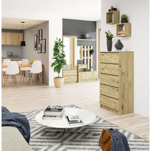 Akord Dressoir 5 Tiroirs Chêne Artisan 60x40x121