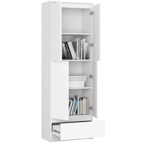 Akord Bibliothèque Fermée Blanc 60x35x180