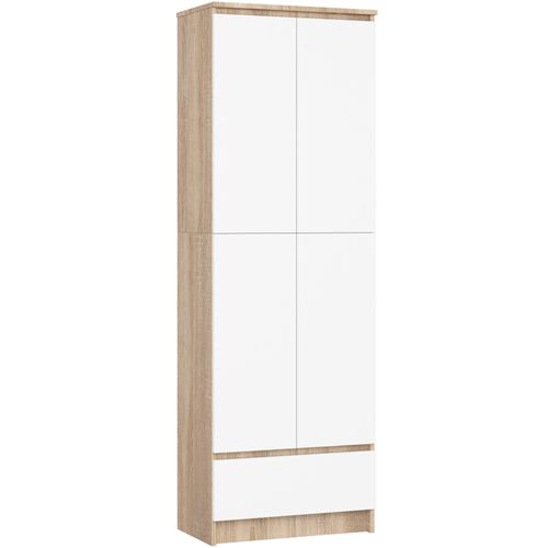 Akord Bibliothèque Fermée Chêne Sonoma/blanc 60x35x180