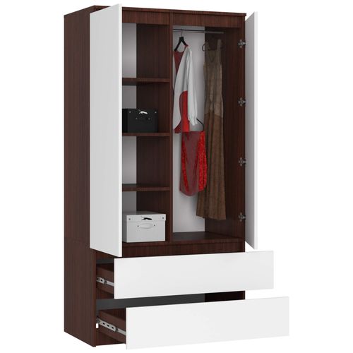 Akord Armoire Wengé/blanc 90x51x180