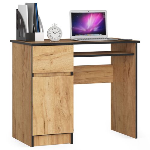 Akord Bureau 1 Tiroir 1 Armoire Piksel Gauche Chêne Craft 90x50x77