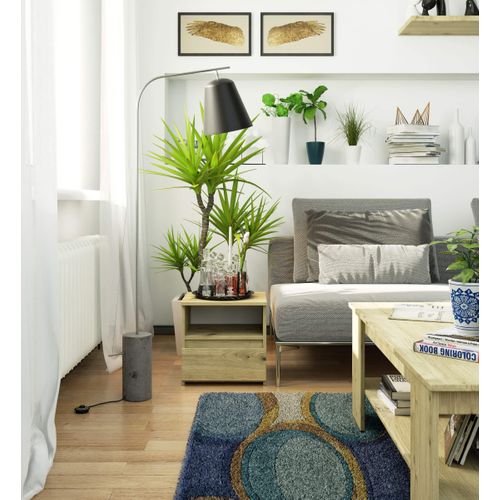 Akord Chevet De Rangement Finition Chêne Artisan Style Moderne 40x35x40