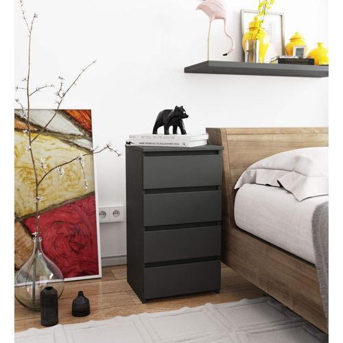 Akord Dressoir Bas Graphite Brillant 40x35x74