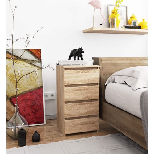 Akord Dressoir Bas Gris Graphite/chêne Artisan 40x35x74