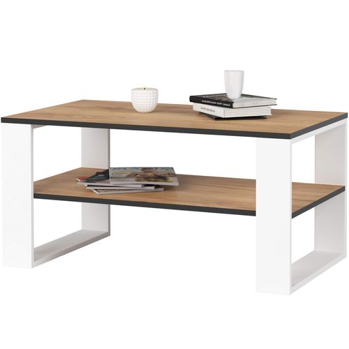 Akord Table Basse Alex Chêne Craft/blanc 92x53x45