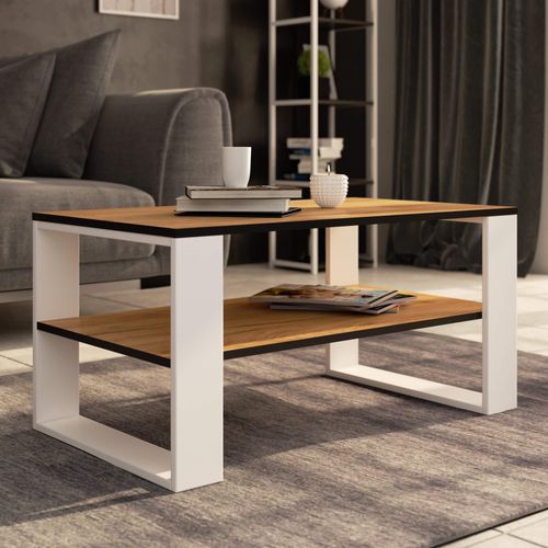 Akord Table Basse Alex Chêne Craft/blanc 92x53x45