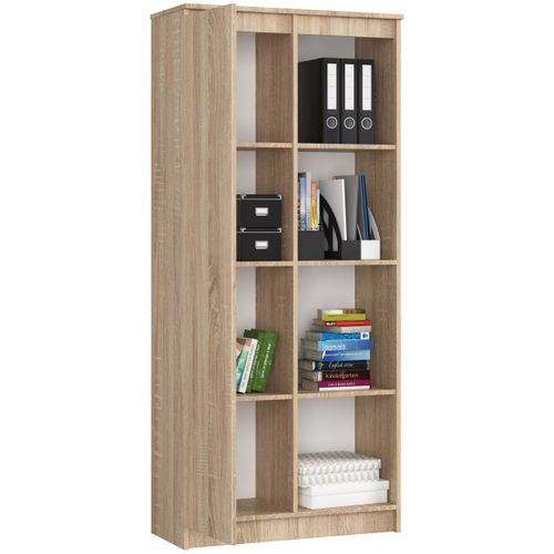 Bibliothèque De Bureau R80 Chêne Sonoma 80 Cm 1 Porte Façade Chêne Sonoma 8 Étagères 80x35x180