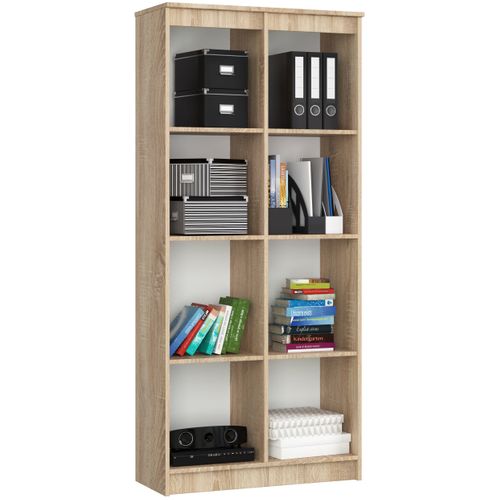 Bibliothèque De Bureau R80 Chêne Sonoma 80 Cm 1 Porte Façade Chêne Sonoma 8 Étagères 80x35x180