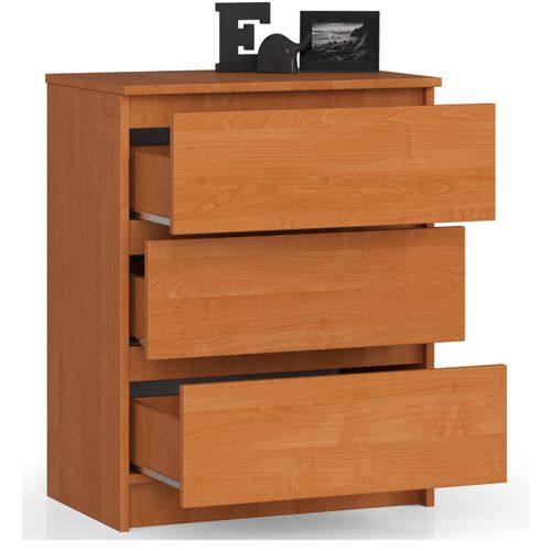 Commode K60 Aulne 60 Cm 3 Tiroirs Façade Aulne 60x40x77 Cm