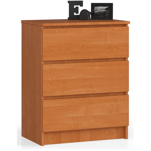 Commode K60 Aulne 60 Cm 3 Tiroirs Façade Aulne 60x40x77 Cm