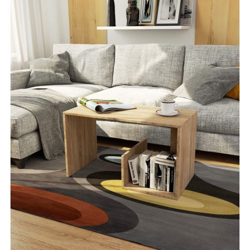 Table à Café Table Basse Paul Chêne Sonoma 80 Cm Couleur Chêne Sonoma 80x40x45 Cm