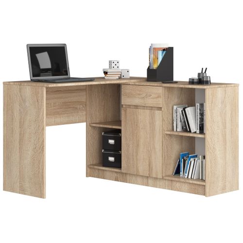 Ensemble D'angle Bureau B17 Avec Commode Chêne Sonoma 120 Cm 1 Porte 1 Tiroir Façade Chêne Sonoma