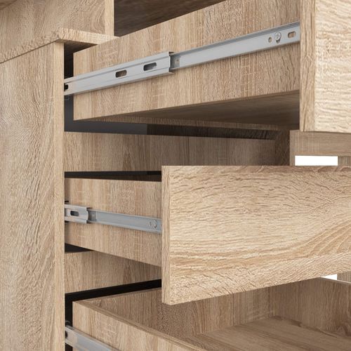 Bureau D'ordinateur Akord Clp Chêne Sonoma 135 Cm 3 Tiroirs Façade Chêne Sonoma