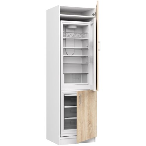 Akord Armoire De Rangement Lima Blanc/chêne Sonoma 60x55x205