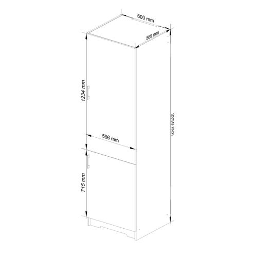 Akord Armoire De Rangement Lima Blanc/chêne Sonoma 60x55x205