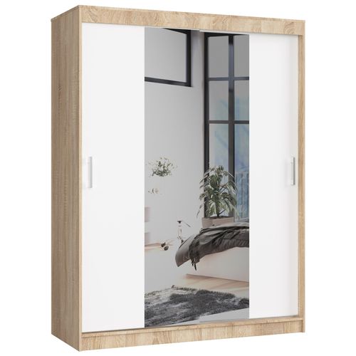 Akord Armoire Coulissante Chêne Sonoma/blanc 150x60x200