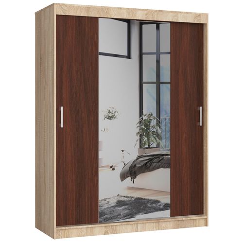 Akord Armoire Coulissante Sonoma/wengé 150x60x200