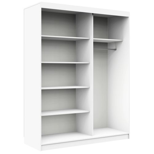 Akord Armoire Coulissante Mono Blanc/chêne Sonoma 150x60x200