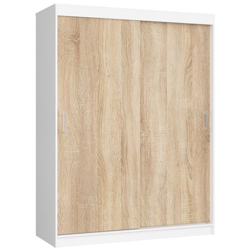 Akord Armoire Coulissante Mono Blanc/chêne Sonoma 150x60x200