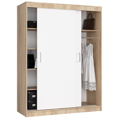 Akord Armoire Coulissante Mono Chêne Sonoma/blanc 150x60x200