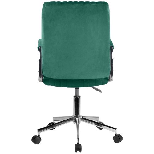 Chaise Pivotante à Roulettes Velour Fd24 Vert Bouteille