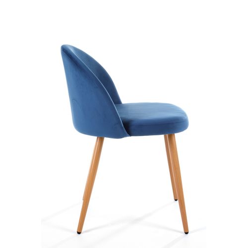 1 Pièce Chaise De Salle à Manger En Velours Sj.075 Bleu