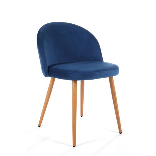 1 Pièce Chaise De Salle à Manger En Velours Sj.075 Bleu