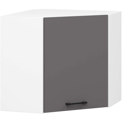 Armoires De Cuisine Akord D'angle Haute W60 Oliwia Blanc, Gris Graphite 1 Porte 60x30x58 Cm