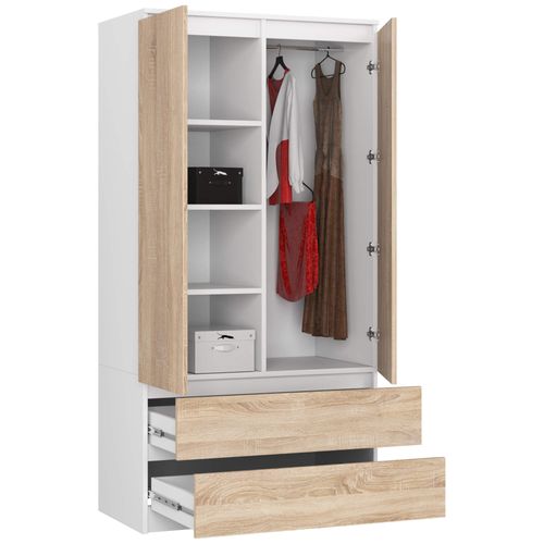Akord Armoire Blanc/chêne Sonoma 90x51x180