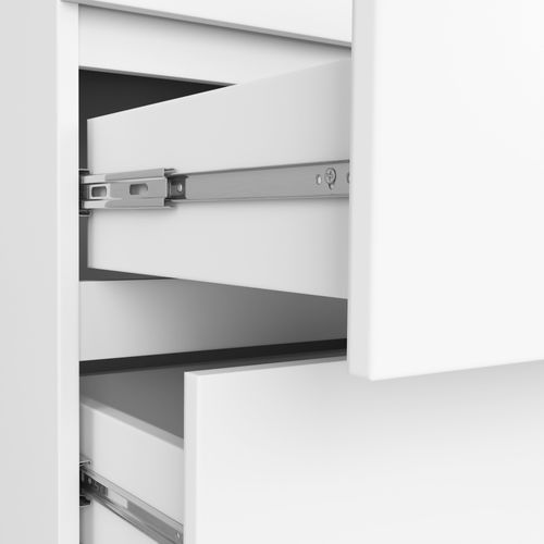 Akord Armoire 2 Portes 2 Tiroirs 2 Miroirs Blanc 90x51x180