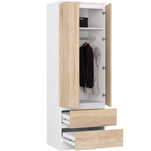 Akord Armoire Star Blanc/chêne Sonoma 60x51x180
