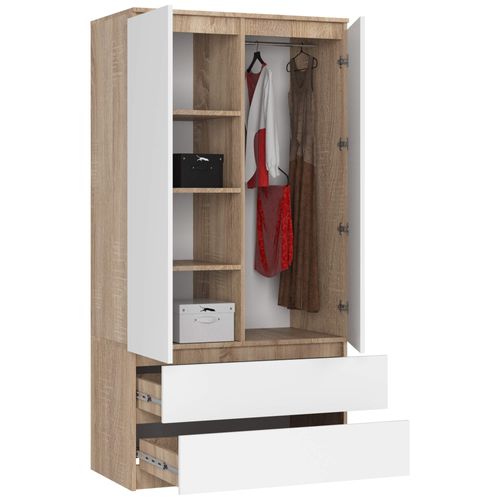 Akord Armoire Chêne Sonoma/blanc 90x51x180