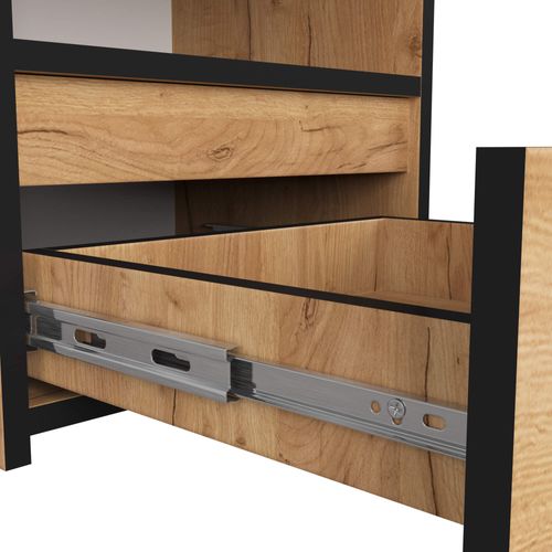 Akord Chevet De Rangement Finition Chêne Craft Design Contemporain 40x35x40