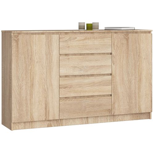 Akord Buffet 2 Portes 4 Tiroirs Chêne Sonoma 160x40x99