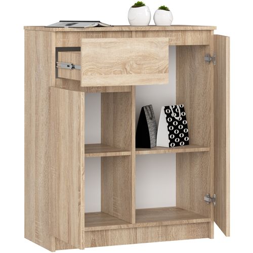 Akord Commode 2 Portes 1 Tiroir Chêne Sonoma 80x40x99