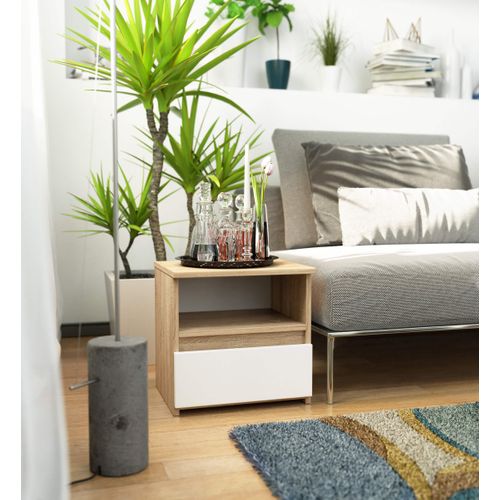 Akord Chevet De Rangement Finition Chêne Sonoma Design Moderne 40x35x40