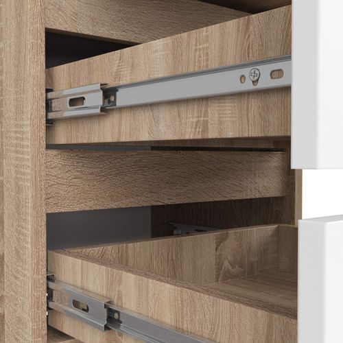 Akord Commode Haute Chêne Sonoma/blanc 40x35x109