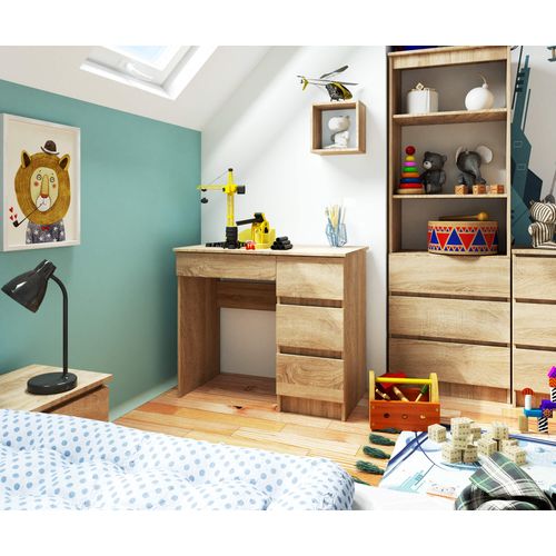 Akord Bureau 3 Tiroirs Droit Chêne Sonoma 90x50x77