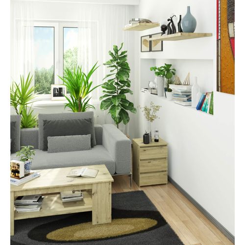 Akord Chevet Bas De Rangement Chêne Artisan Design Moderne 40x35x57