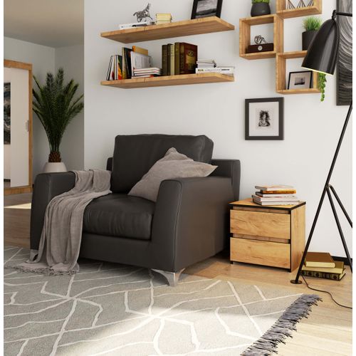 Akord Chevet 2 Tiroirs Chêne Craft 40x35x40