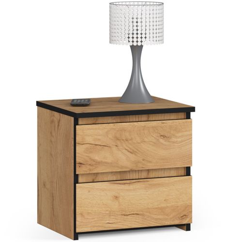 Akord Chevet 2 Tiroirs Chêne Craft 40x35x40
