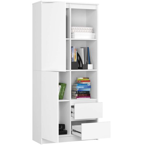 Akord Étagère Ouverte Blanc 80x35x180