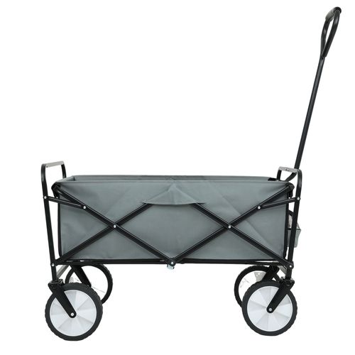 Chariot Pliable Pour Plage Avec Roues En Plastique Et Capacité De Charge Maximale De 120 Kg Gris