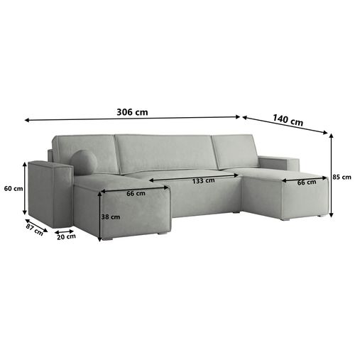 Canapé D'angle Pesano Noir En Velours Avec Fonction De Couchage