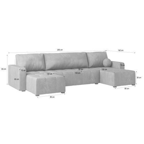 Canapé D'angle Tolari Noir En Peluche Avec Fonction De Couchage