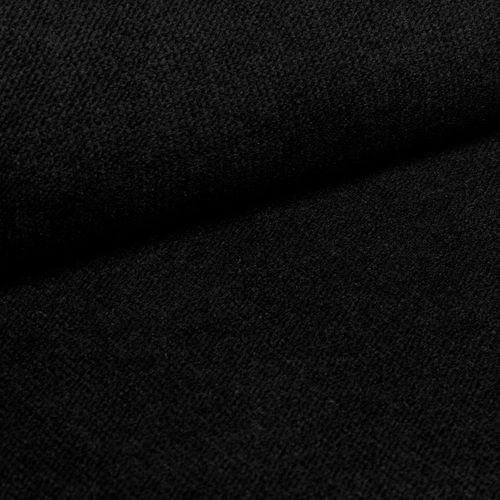 Canapé D'angle Lumari Noir En Peluche Avec Fonction De Couchage